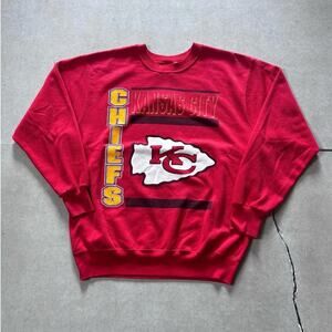 90s Vintage Kansas City Chiefs Red Crewneck Size L